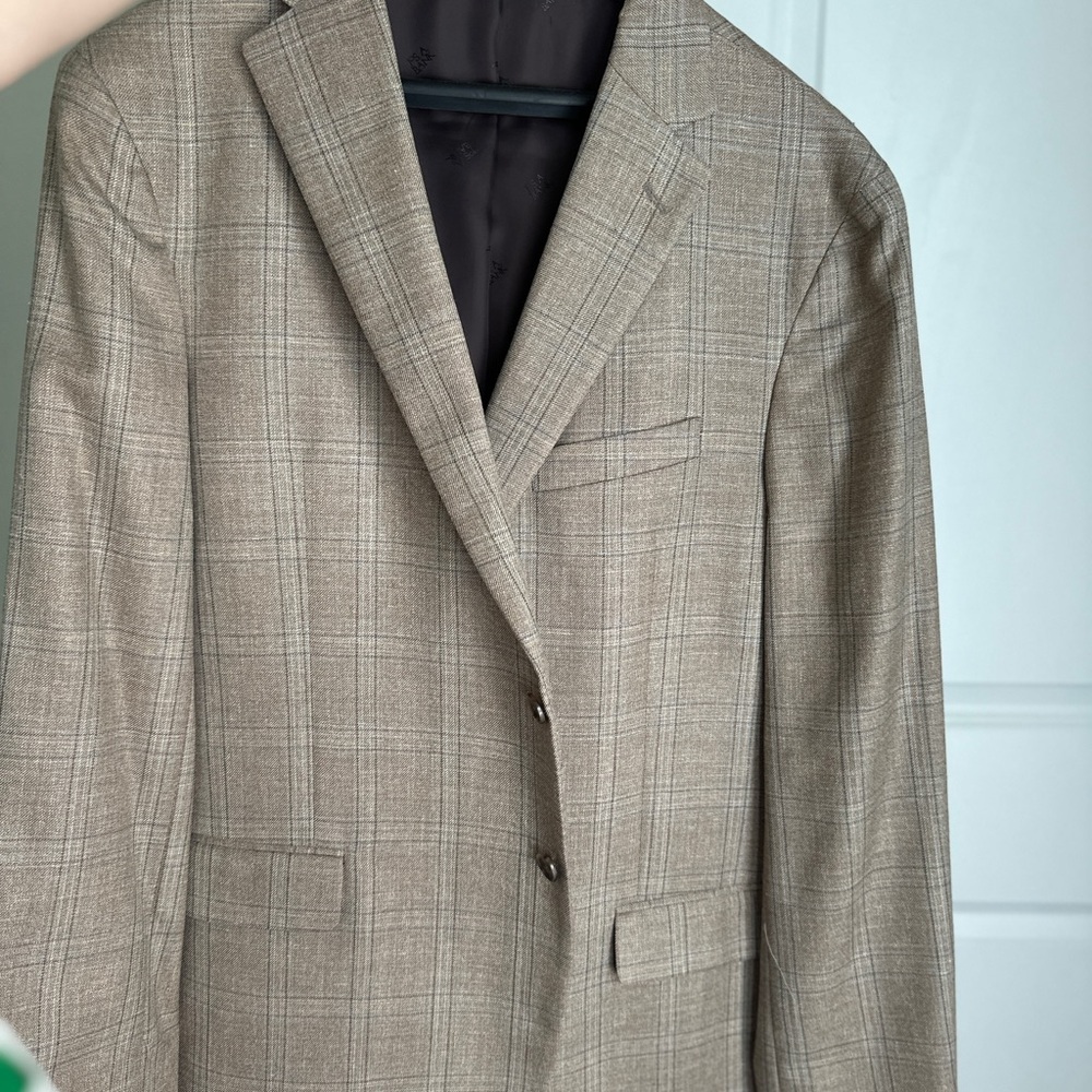 Jos. A. Bank Beige Plaid Blazer